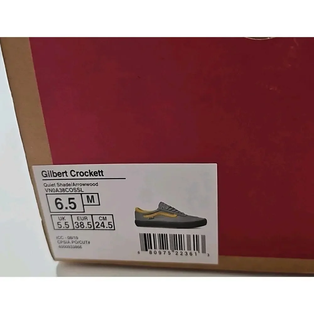 VANS ~Woman 8; Men's 6.5~ Quiet Shade/Arrowwood Gilbert Crockett Sneakers NEW.